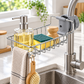 Stainless steel storage rack for the kitchen sink