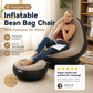 [Thoughtful Gift] Thickened Inflatable Bean Bag Chair For Adults With Footstool