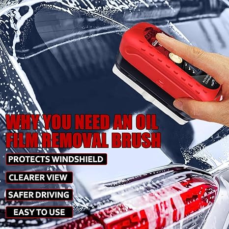 🔥LAST DAY SALE - 50% OFF🎁Car Glass Oil Film Cleaner Brush