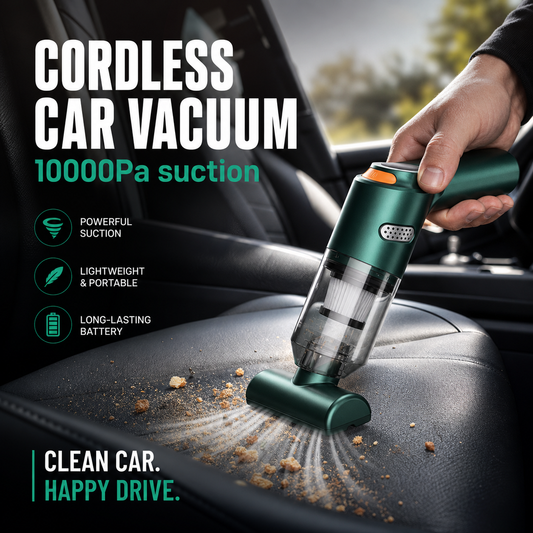 🚗💨 Cordless car vacuum – 10000Pa suction, lightweight, long battery life!