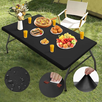 🥳2026 HOT SALE🥳💞50K+ SOLD! 🏠✨ 50% OFF! Stretch Fabric Table Cover – Snug fit, no slipping, no wrinkles. Elastic edges hug your table – stays put indoors & outdoors. Waterproof & washable! 🍽️💪