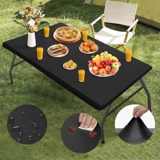 🥳2026 HOT SALE🥳💞50K+ SOLD! 🏠✨ 50% OFF! Stretch Fabric Table Cover – Snug fit, no slipping, no wrinkles. Elastic edges hug your table – stays put indoors & outdoors. Waterproof & washable! 🍽️💪
