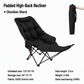 🥾 Adjustable Folding Chair – 3/4 Recline Positions, Leg Rest – Reinforced Carbon Steel, 300 lbs – 600D Oxford – Folds for Camping & Beach! 🛡️💨