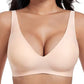 👍LAST WEEK- ONLY￡14.98!!⚡50K+ SOLD💕Jelly Wireless Womens Comfortable Wireless Bras Push Up Bralettes Seamless Tshirts Bras Deep V Everyday Bras