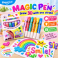 🎁🔮Magic Pen – Draw 3D with one stroke!🎄DIY Bubble Magic Drawing Pens