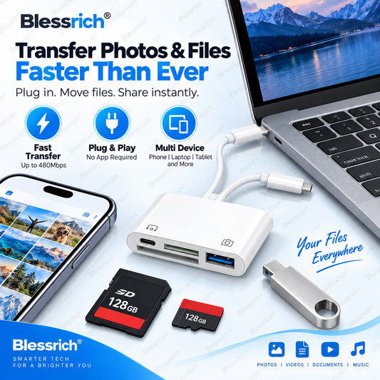 3-in-1 USB-C Memory Card Reader