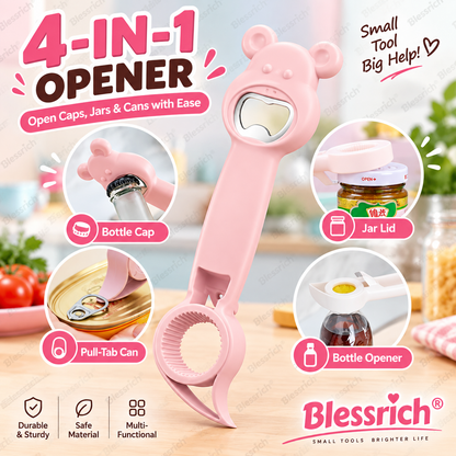 Multifunctional 4-in-1 Bottle Opener