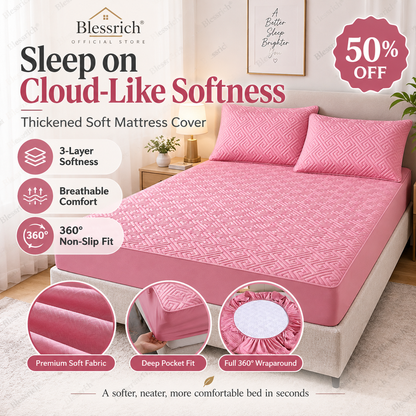 🛏️ Sleep Better Tonight: 3-Layer Thickened Soft Mattress Cover 💤