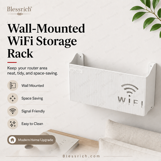 Wall-Mounted WiFi Router Storage Rack