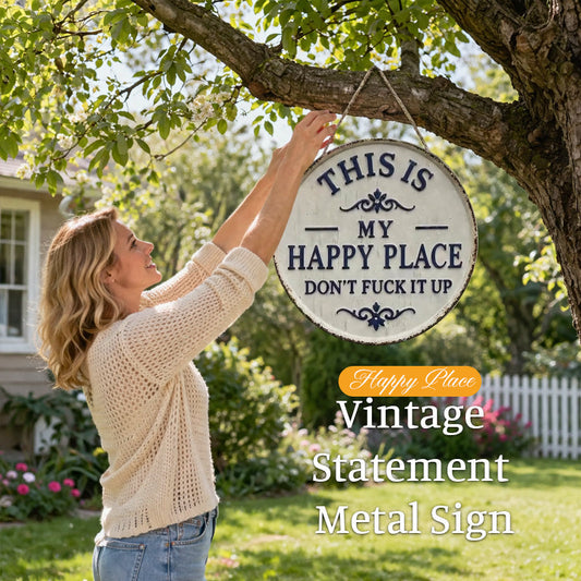 💰 £ 9.9 Super Limited Time! 🚪 “This Is My Happy Place” Door Sign – Happy Vibes Only  🏡