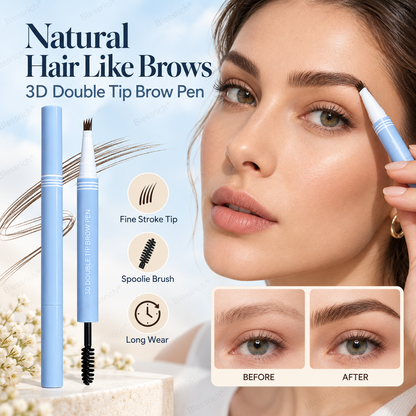 💗LAST DAY ￡8.99! - BUY 1 GET 1 FREE!!🌿✨ Say Goodbye to Sparse, Uneven Brows – Dual-Tip 3D Microblading Eyebrow Pen for Natural, Long-Lasting Results! ✨