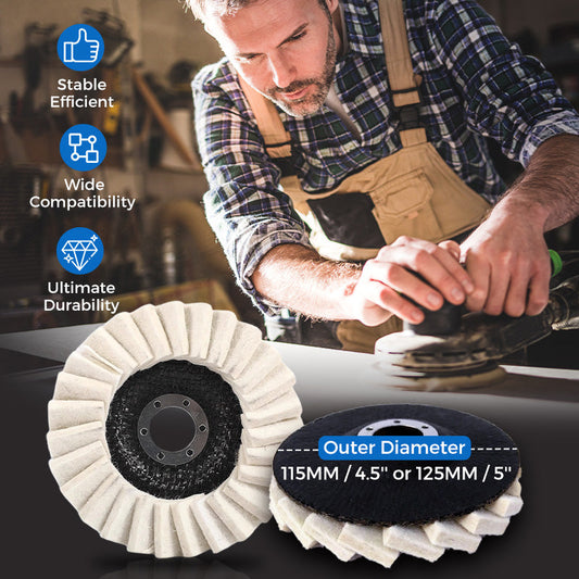 ⚙️ BUY 1 GET 1 FREE 🔥 Wool Felt Flap Polishing Disc – High-Performance, Fine Polishing & Long-Lasting Use ✨