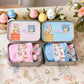 🐇 62% OFF! 🐇 Bunny Mummy & Baby Plush Pocket Tin – Handmade Easter Collectible with Cozy Blanket (Pink/Blue Ears) 🐇🎁