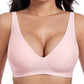 👍LAST WEEK- ONLY￡14.98!!⚡50K+ SOLD💕Jelly Wireless Womens Comfortable Wireless Bras Push Up Bralettes Seamless Tshirts Bras Deep V Everyday Bras