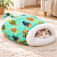 🐾50% OFF! 🛏️ Semi-Enclosed Warm Pet Sleeping Bag Bed – Windproof, Plush & Cozy Pet Bed for Cats & Small Dogs, Soft Calming Nest for Winter Naps 🌨️