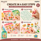🌈 Create Your Own Jelly Stickers! 🎨 DIY Paint, Peel & Stick Art Kit for Kids ✨ 4 Fun Themes + Complete Craft Set 🎁
