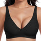 👍LAST WEEK- ONLY￡14.98!!⚡50K+ SOLD💕Jelly Wireless Womens Comfortable Wireless Bras Push Up Bralettes Seamless Tshirts Bras Deep V Everyday Bras