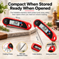 🔥 Stop Guessing! Instant-Read Digital Meat Thermometer 🌡️ – 0.8s Fast Reading | ±1°C Accuracy | Waterproof | Backlit LCD | Foldable 110mm Probe | °C/°F | Perfect for Steak, BBQ, Grilling, Baking & Cooking 🎉 Limited-Time Deal