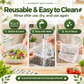 📢📢【Limited Offer – 50% OFF】🔥 100pcs Disposable Stretch Film for Bowls & Plates, Elastic Container Lids, Plastic Wrap Alternative for Leftovers, Fruit, Vegetables & Kitchen Food Storage