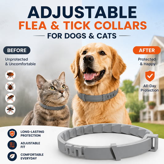 Adjustable Flea & Tick Collars for Dogs & Cats