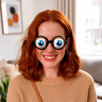 💥Funny Glasses with Winking Eye Mechanism👓