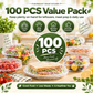 📢📢【Limited Offer – 50% OFF】🔥 100pcs Disposable Stretch Film for Bowls & Plates, Elastic Container Lids, Plastic Wrap Alternative for Leftovers, Fruit, Vegetables & Kitchen Food Storage