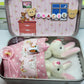 🐇 62% OFF! 🐇 Bunny Mummy & Baby Plush Pocket Tin – Handmade Easter Collectible with Cozy Blanket (Pink/Blue Ears) 🐇🎁