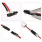 Two-wire plug connector with locking tab