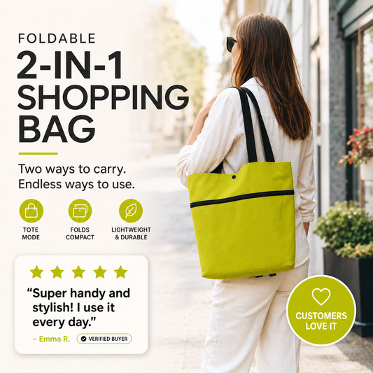 🔥HOT SALE 50% OFF🔥Foldable 2-in-1 Shopping Bag