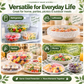 📢📢【Limited Offer – 50% OFF】🔥 100pcs Disposable Stretch Film for Bowls & Plates, Elastic Container Lids, Plastic Wrap Alternative for Leftovers, Fruit, Vegetables & Kitchen Food Storage