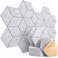 12-Pack Self-Adhesive Acoustic Panels - Sound Insulating Foam Panels for High-Density Walls, Y-Shaped Liner Design, Flame Retardant, Noise Absorption, Echo Elimination