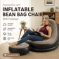 [Thoughtful Gift] Thickened Inflatable Bean Bag Chair For Adults With Footstool