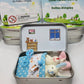 🐇 62% OFF! 🐇 Bunny Mummy & Baby Plush Pocket Tin – Handmade Easter Collectible with Cozy Blanket (Pink/Blue Ears) 🐇🎁