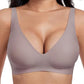 👍LAST WEEK- ONLY￡14.98!!⚡50K+ SOLD💕Jelly Wireless Womens Comfortable Wireless Bras Push Up Bralettes Seamless Tshirts Bras Deep V Everyday Bras