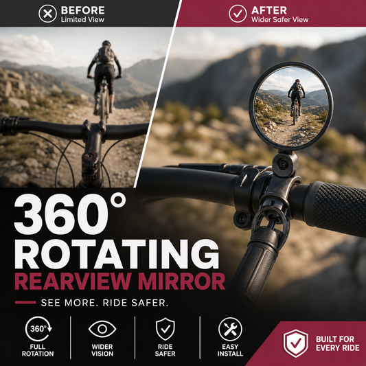 ⏳Limited-time 50% off⏰360 Degree Rotating Rearview Mirror🚴‍♂️🔎