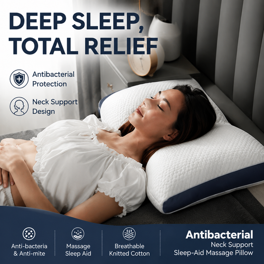 💥New Year Big Sale 50% OFF💥Antibacterial Neck Support Sleep-Aid Massage Pillow