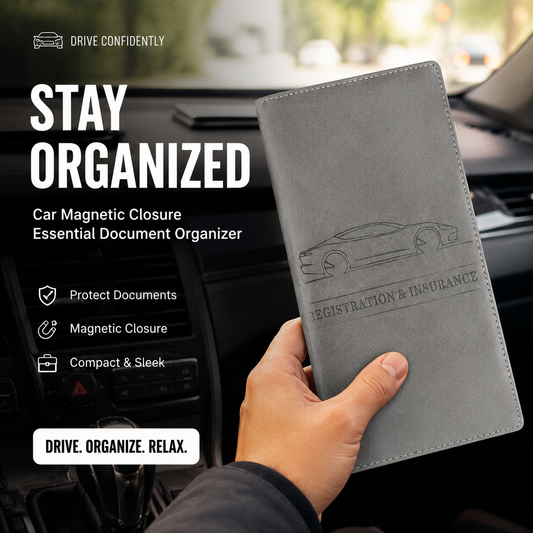 📢📢50% OFF !! ⏰Car Magnetic Closure Essential Document Organizer