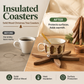 🧑‍🎄Insulated Coasters Solid Wood Christmas Tree Coasters