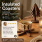 🧑‍🎄Insulated Coasters Solid Wood Christmas Tree Coasters