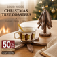 🧑‍🎄Insulated Coasters Solid Wood Christmas Tree Coasters