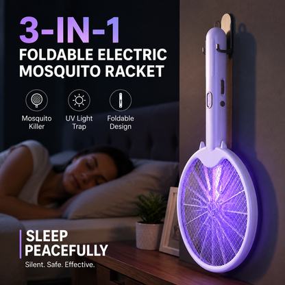🦟Limited Time Special Price ￡11.99!!✨3-in-1 Foldable Electric Mosquito Racket