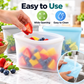 Reusable Silicone Zip Containers -Set of two (one large, one small)