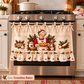 New tie-front kitchen half apron with pockets and ruffle trim