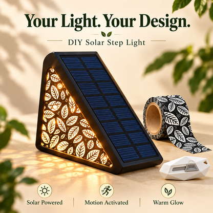 🌙 50% OFF! Solar Motion Sensor Step Lights – Long-Lasting Battery, IP65 Waterproof & DIY Custom Floral Glow. No Wiring for Gardens, Decks & Pathways.