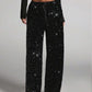 🎄 50% OFF NOW 🎉 Women's Sequin Sparkle Wide Leg Pants – Elastic Waistband, Festive & Comfortable Fit ✨👖📦