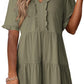 🔥🌈2026 Summer Hot Sale 60% OFF🌈Women's V Neck Ruffle Casual A-Line Flowy Swing Shift Dress