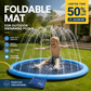 Foldable mat for outdoor swimming pools