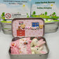 🐇 62% OFF! 🐇 Bunny Mummy & Baby Plush Pocket Tin – Handmade Easter Collectible with Cozy Blanket (Pink/Blue Ears) 🐇🎁