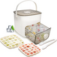 🧊Portable ice maker with lid and storage box (48 cubes)