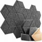 12-Pack Self-Adhesive Acoustic Panels - Sound Insulating Foam Panels for High-Density Walls, Y-Shaped Liner Design, Flame Retardant, Noise Absorption, Echo Elimination